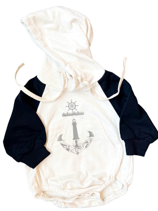 Anchors Aweigh Hoodie Romper - CLEARANCE!